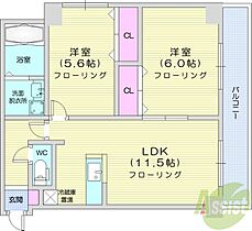 北海道札幌市東区北二十八条東16丁目（賃貸マンション2LDK・6階・49.58㎡） その2