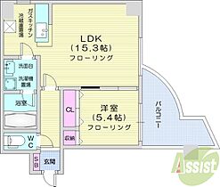 北海道札幌市北区北二十二条西3丁目（賃貸マンション1LDK・6階・42.20㎡） その2