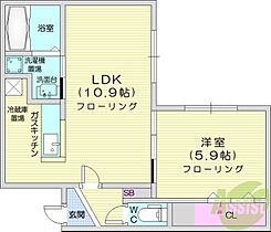 北海道札幌市東区北十七条東18丁目（賃貸マンション1LDK・2階・36.30㎡） その2