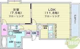 セブレ北27条  ｜ 北海道札幌市北区北二十七条西9丁目（賃貸マンション1LDK・1階・48.70㎡） その2