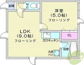 MA383  ｜ 北海道札幌市北区新川西四条4丁目（賃貸アパート1LDK・2階・28.08㎡） その2