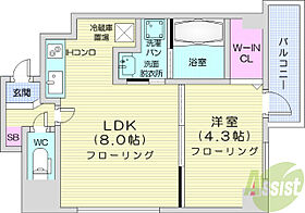 北海道札幌市北区北十七条西3丁目1-43（賃貸マンション1LDK・9階・28.90㎡） その2