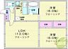 間取り：2LDK、温水洗浄便座、エアコン、灯油暖房