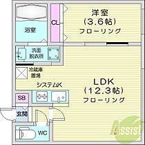 ガーディアン発寒  ｜ 北海道札幌市西区発寒四条7丁目（賃貸マンション1LDK・3階・35.18㎡） その2