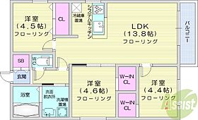 ベルツリーRJ  ｜ 北海道札幌市白石区北郷四条4丁目（賃貸マンション3LDK・4階・64.34㎡） その2