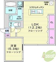 BLANC CASSE南9条  ｜ 北海道札幌市中央区南九条西13丁目（賃貸マンション1LDK・5階・40.58㎡） その2