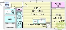 北海道札幌市東区北十六条東3丁目（賃貸マンション1LDK・4階・30.00㎡） その2