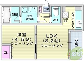 オルセー北2条  ｜ 北海道札幌市中央区北二条西18丁目（賃貸マンション1LDK・2階・34.40㎡） その2