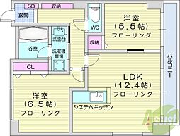 間取図画像 2LDK