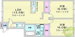 アヴニール2 2LDKの間取図画像