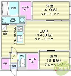 間取図画像 2LDK