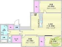 TーSTAGE FUSHIMI 3LDKの間取図画像
