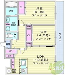 間取図画像 2LDK