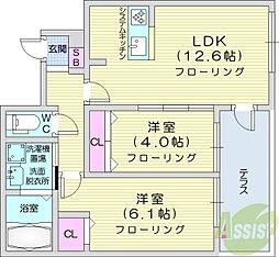 間取図画像 2LDK