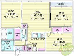 ブラウニー 3LDKの間取図画像