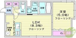 bmontagne 1LDKの間取図画像