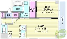 フェバリットラセスト 1LDKの間取図画像