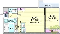 GRAMERCY 1LDKの間取図画像