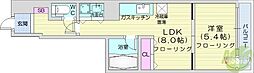 ウィング円山北町 1LDKの間取図画像
