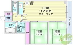 メゾンプリヴェ旭山公園通 2LDKの間取図画像
