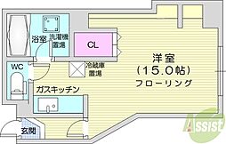 マイルーム38 ワンルームの間取図画像