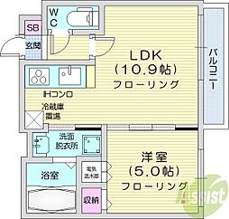 サムティ円山レジデンス 1LDKの間取図画像