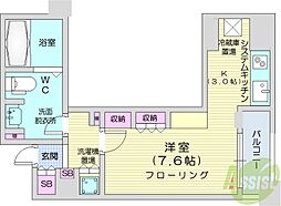 プライムメゾン大通公園 ワンルームの間取図画像