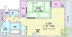 レジデンスカープ札幌 1LDKの間取図画像