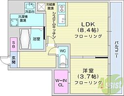 MODENACENTRO 1LDKの間取図画像