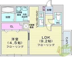 JEEK BLAU MOTOMACHI(ジークブラウ元町) 1LDKの間取図画像