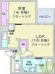 フィーノ中島公園1 1LDKの間取図画像