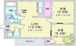 ジュビロ25 2LDKの間取図画像