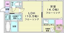 プリンスホームズN28 1LDKの間取図画像