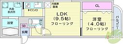 クレアーレ 1LDKの間取図画像