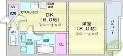 ル・クラシック33 1DKの間取図画像