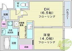 アルカンシェル 1DKの間取図画像