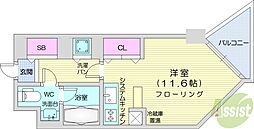 FCFarnest円山 ワンルームの間取図画像