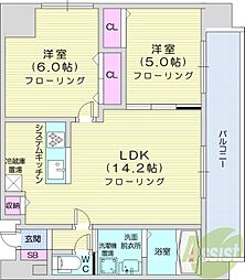 e′clair 2LDKの間取図画像