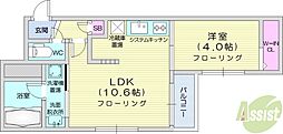 Jewel琴似 1LDKの間取図画像