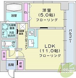 ブロス・ラ・リベルタ 1LDKの間取図画像