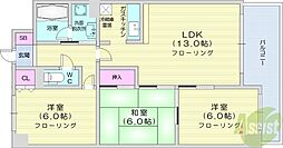 ベルサエレンシア 3LDKの間取図画像