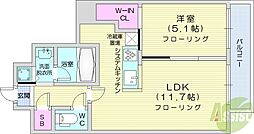 スペチアーレ伏見 1LDKの間取図画像