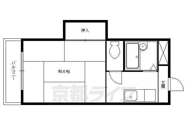 ハイツテル 207｜京都府京都市左京区修学院薬師堂町(賃貸マンション1K・2階・20.00㎡)の写真 その2