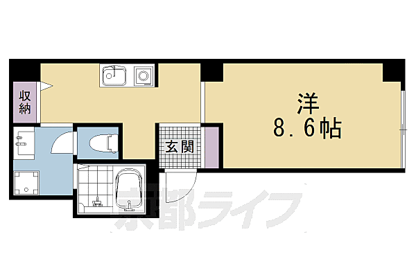 ＣＯＣＯ下鴨 303｜京都府京都市左京区下鴨西林町(賃貸マンション1K・3階・32.80㎡)の写真 その2