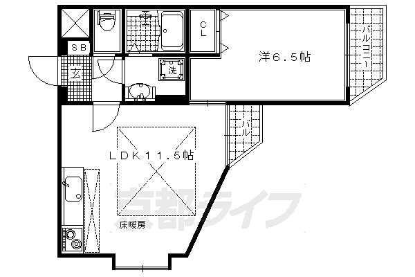 マリベール北山 101｜京都府京都市北区上賀茂豊田町(賃貸マンション1LDK・1階・40.06㎡)の写真 その2