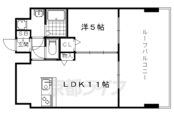 アクアプレイス京都三条朱雀 702｜京都府京都市中京区壬生上大竹町(賃貸マンション1LDK・7階・37.20㎡)の写真 その2