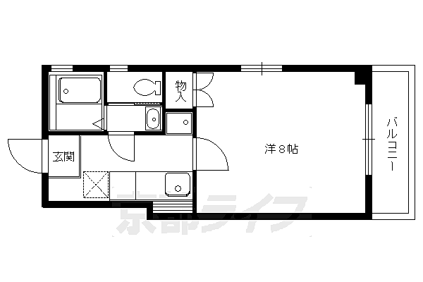 パークレジデンス　下鴨 4-D｜京都府京都市左京区下鴨本町(賃貸マンション1K・4階・23.44㎡)の写真 その2