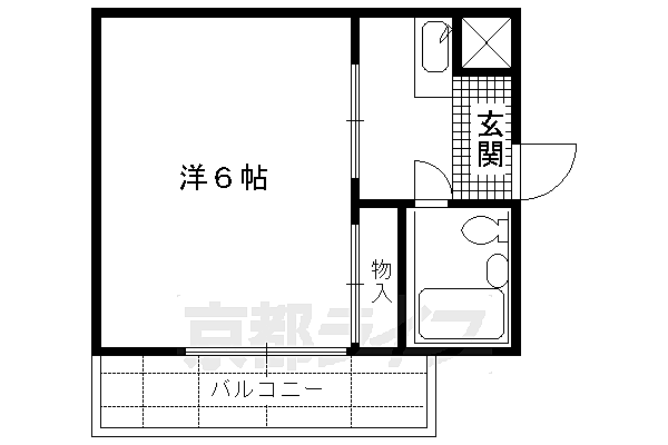 ハイツシンセリティ 103｜京都府京都市北区西賀茂蟹ケ坂町(賃貸アパート1K・1階・16.56㎡)の写真 その2