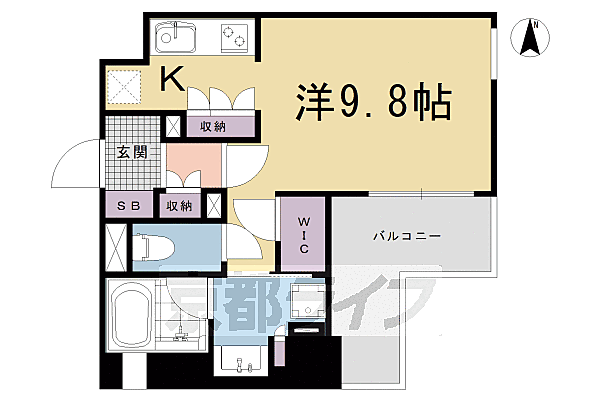 リーガル京都五条大宮 405｜京都府京都市下京区南門前町(賃貸マンション1K・4階・33.16㎡)の写真 その2