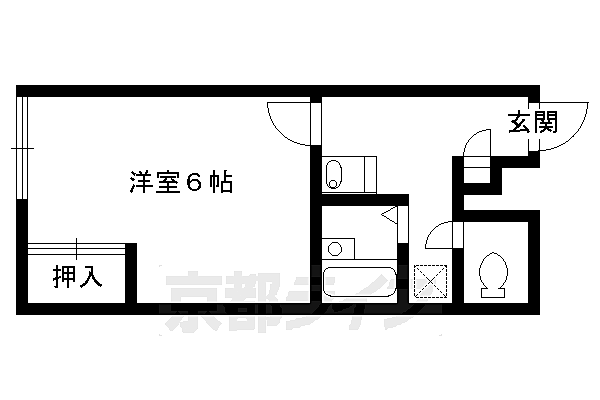 レオパレスジョーウンII番館 204｜京都府京都市左京区静市市原町(賃貸アパート1K・2階・22.23㎡)の写真 その2